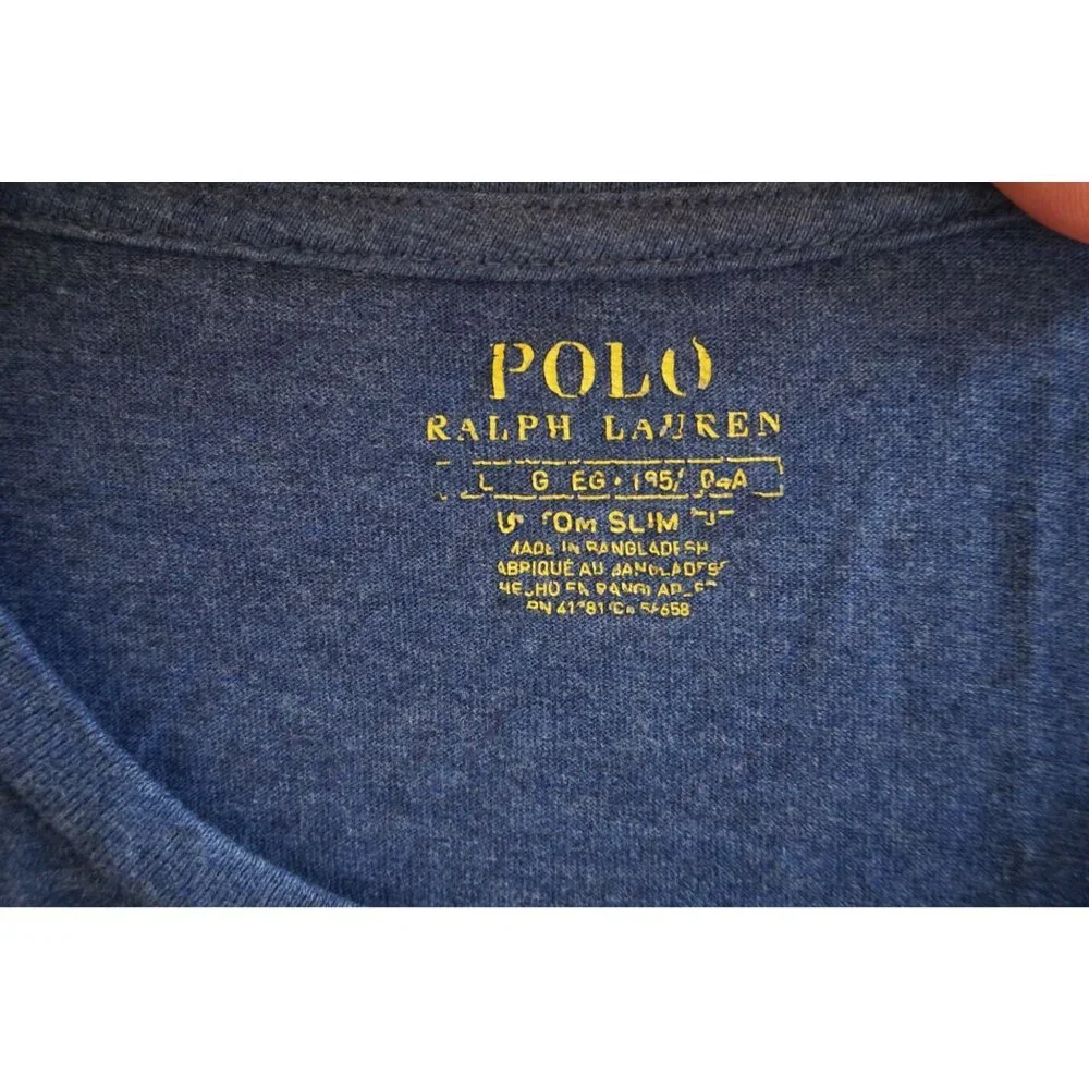 Polo Ralph Lauren Men’s Blue Custom Slim Fit Shirt - Size L - Picture 4 of 5